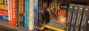 HIRE with FIRE bookshelf