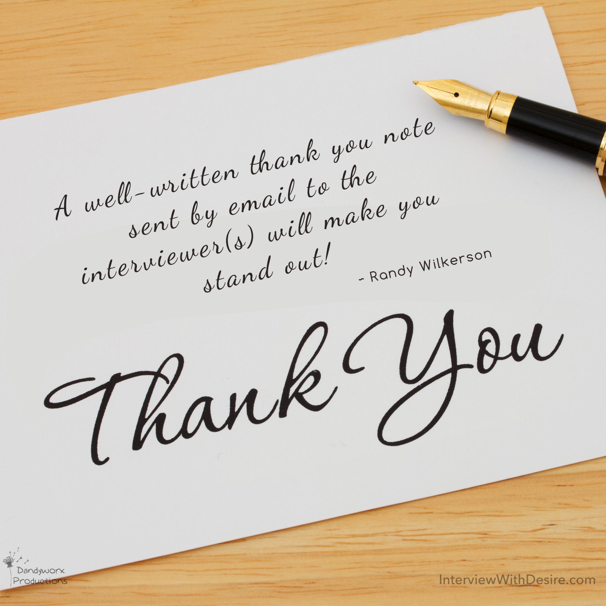 Post Interview Thank You Note | Dandyworx Productions